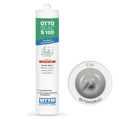Силиконовый герметик OttoSeal S100 C56 cірий (betongrau) (S100C56)