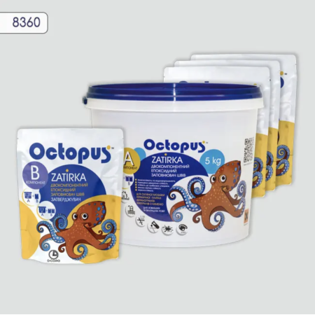 Двокомпонентна епоксидна фуга Octopus Zatirka колір 8360, 5 кг (8360-5)