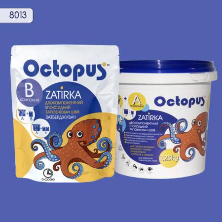 Двухкомпонентная эпоксидная затирка Octopus Zatirka цвет 8013, 1,25 кг (8013-1)