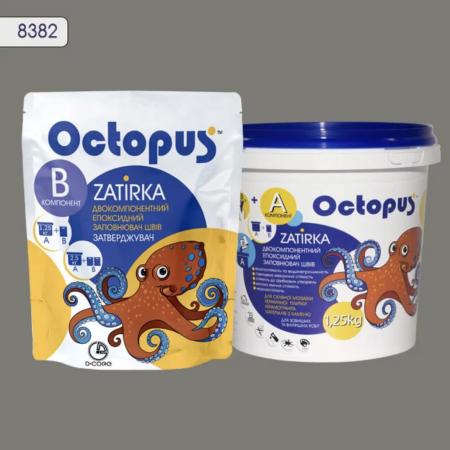 Двухкомпонентная эпоксидная затирка Octopus Zatirka цвет 8382, 1,25 кг (8382-1)