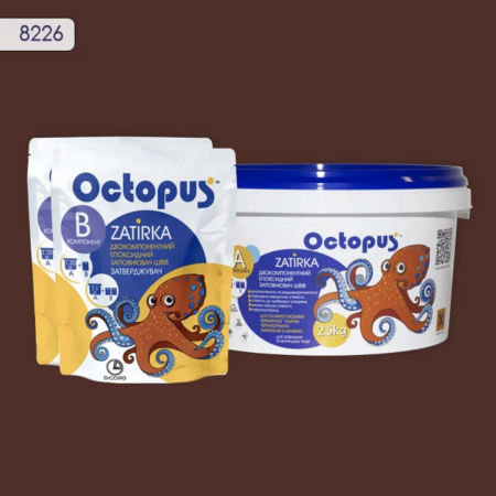 Двухкомпонентная эпоксидная затирка Octopus Zatirka цвет 8226, 2,5 кг (8226-2)
