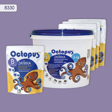 Двокомпонентна епоксидна фуга Octopus Zatirka колір 8330, 5 кг (8330-5)