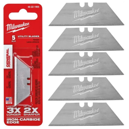 Лезвия сменные MILWAUKEE трапециевидные, 5 шт/упак (48221905)