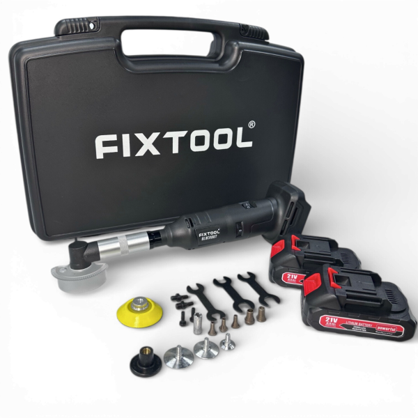 Кутова акумуляторна шліфувальна машина FIXTOOL Pomogator BLACKOUT з 2 АКБ 2,5A 18V (FIX200WBAT22BK)