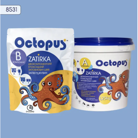 Двухкомпонентная эпоксидная затирка Octopus Zatirka цвет 8531, 1,25 кг (8531-1)