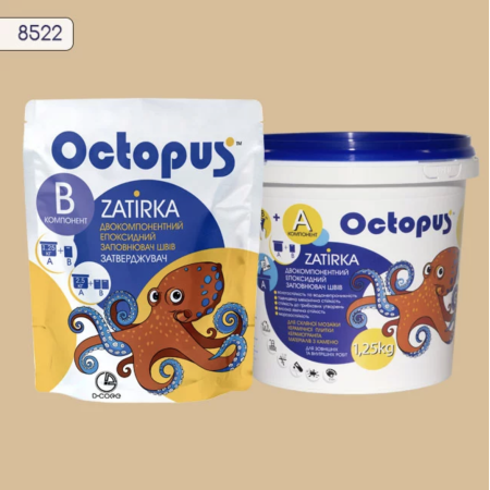Двокомпонентна епоксидна фуга Octopus Zatirka колір 8522, 1,25 кг (8522-1)