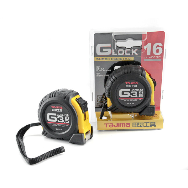 Рулетка строительная TAJIMA G LOCK GL16-35 ударопрочная 3,5 м (1001-0234)