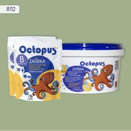 Двухкомпонентная эпоксидная затирка Octopus Zatirka цвет 8112, 2,5 кг (8112-2)