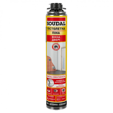 Монтажная пена  SOUDAL (пистолетная), 750 мл (000010000000802ETB)