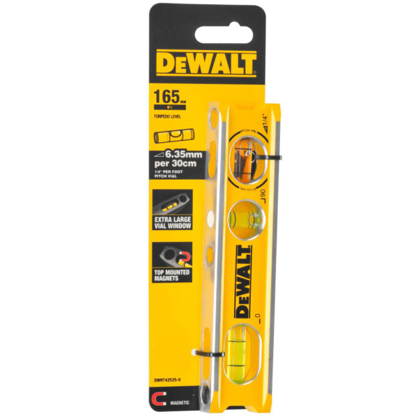 Мини-уровень DeWALT, 165 мм  (DWHT42525-0)