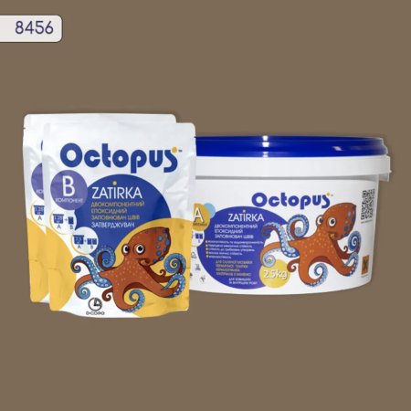 Двухкомпонентная эпоксидная затирка Octopus Zatirka цвет 8456, 2,5 кг (8456-2)