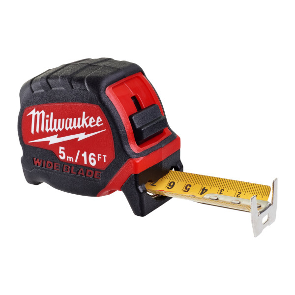 Рулетка метрична MILWAUKEE WIDE BLADE, 5м-16фт (футова) (4932471817)