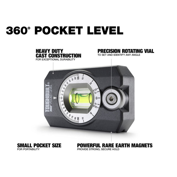 Магнитный уровень Toughbuilt 360 (TB-H2-L-4R)