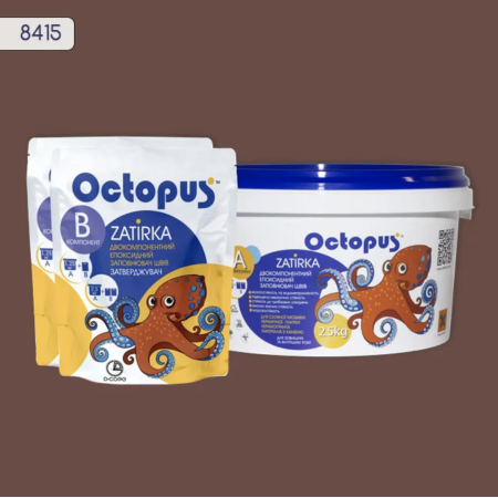 Двухкомпонентная эпоксидная затирка Octopus Zatirka цвет 8415, 2,5 кг (8415-2)