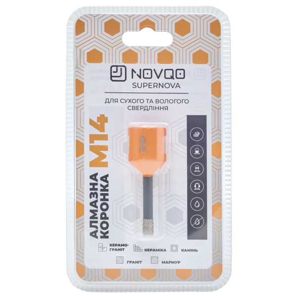 Алмазная коронка NOVQO Supernova 6 мм M14 (BP_1090)
