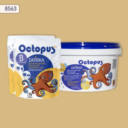 Двокомпонентна епоксидна фуга Octopus Zatirka колір жовтий 8563 2,5 кг (8563-2)