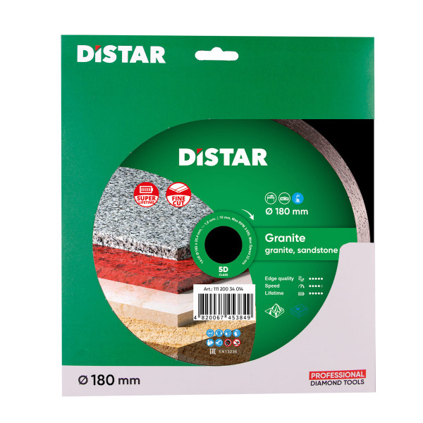 Диск алмазный Distar Granite 180 мм для гранита/плотного песчаника (11120034014)