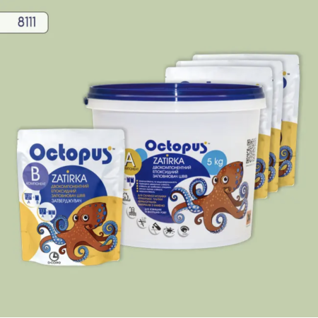Двухкомпонентная эпоксидная затирка Octopus Zatirka цвет 8111, 5 кг (8111-5)
