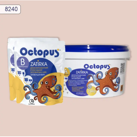 Двухкомпонентная эпоксидная затирка Octopus Zatirka цвет 8240, 2,5 кг (8240-2)