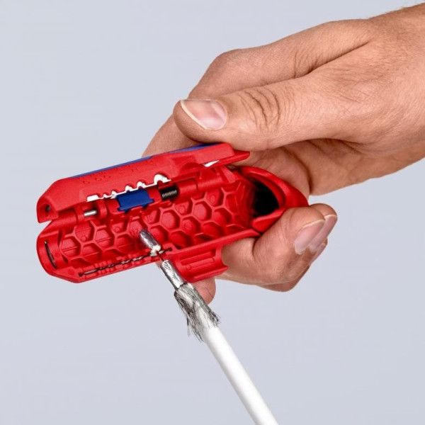Універсальний інструмент Knipex ErgoStrip для видалення оболонки, Ø від 8 до 13 мм (для шульги) (16 95 02 SB)