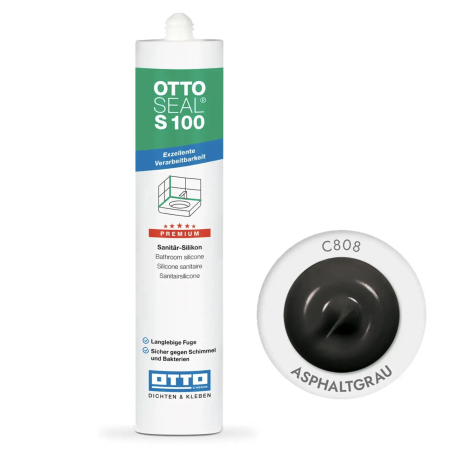 Силиконовый герметик OttoSeal S100 С808 asphaltgrau (Starlike evo 130) (S100C808)