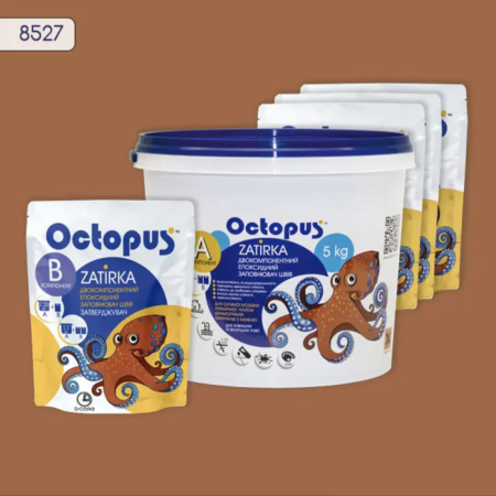 Двокомпонентна епоксидна фуга Octopus Zatirka колір 8527, 5 кг (8527-5)
