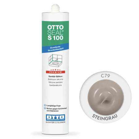 Силиконовый герметик OttoSeal S100 C79 (Steingrau), 300 мм (S100C79)
