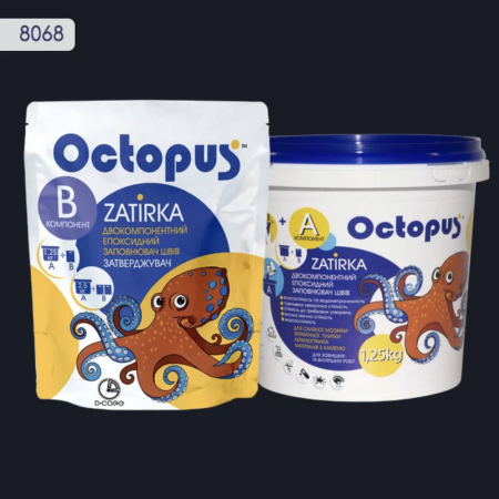 Двухкомпонентная эпоксидная затирка Octopus Zatirka цвет 8068 1,25 кг (8068-1)