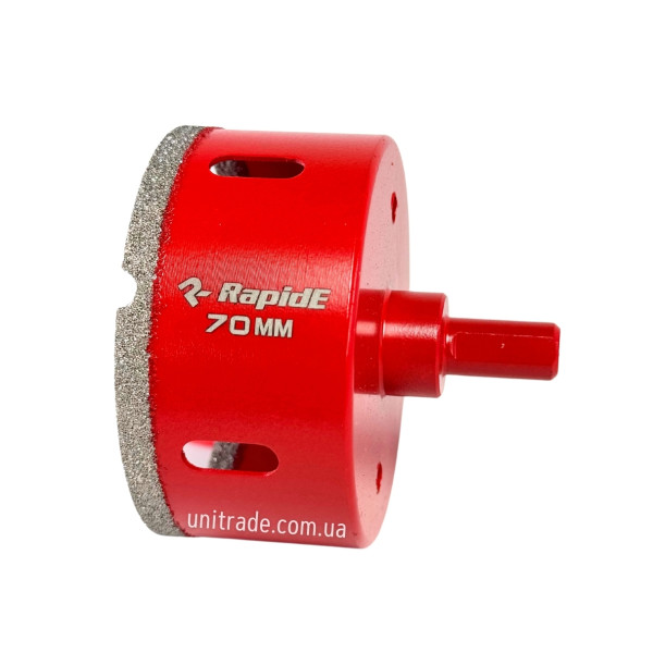 Алмазная коронка RapidE Red Point EVO 70 мм, под дрель (НФ-00001862)