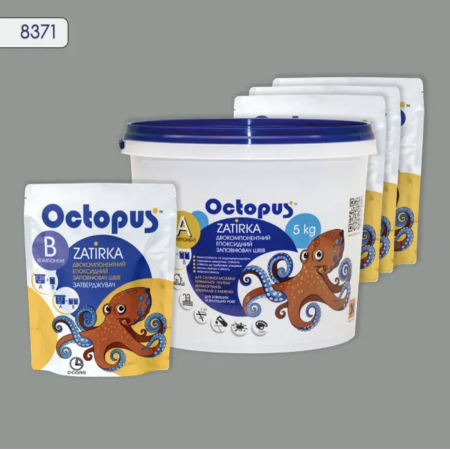 Двухкомпонентная эпоксидная затирка Octopus Zatirka цвет 8371, 5 кг (8371-5)