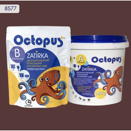 Двухкомпонентная эпоксидная затирка Octopus Zatirka цвет 8577, 1,25 кг (8577-1)