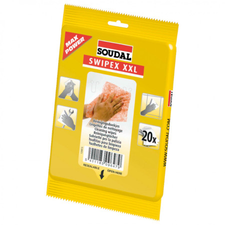 Салфетки чистящие Soudal SWIPEX 20 шт. (120874-ZTRA)