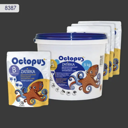 Двухкомпонентная эпоксидная затирка Octopus Zatirka цвет 8387, 5 кг (8387-5)