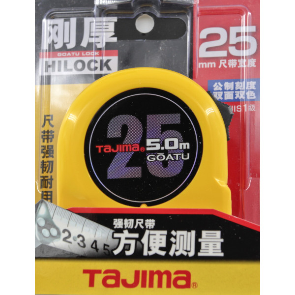 Рулетка строительная TAJIMA GOATU HI LOCK L25-50 5 м (1001-2439)