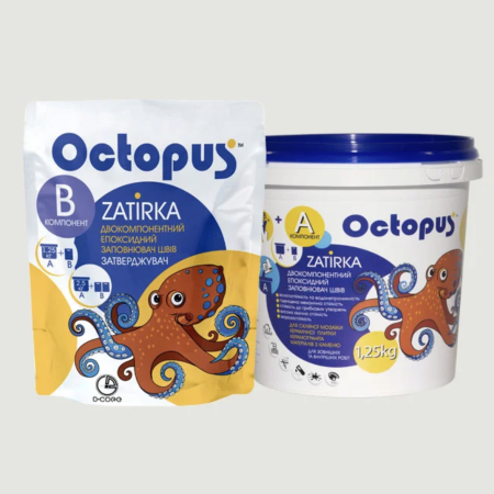 Двокомпонентна епоксидна фуга Octopus Zatirka колір № 8001 1,25 кг (8001-1)