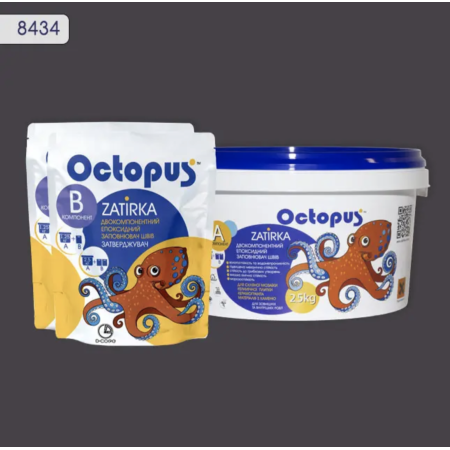 Двухкомпонентная эпоксидная затирка Octopus Zatirka цвет 8434, 2,5 кг (8434-2)