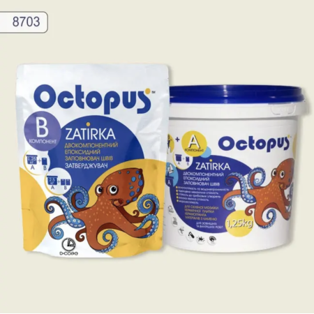 Двухкомпонентная эпоксидная затирка Octopus Zatirka цвет № 8703, 1,25 кг (8703-1)