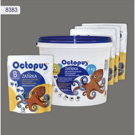 Двокомпонентна епоксидна фуга Octopus Zatirka колір 8383, 5 кг (8383-5)