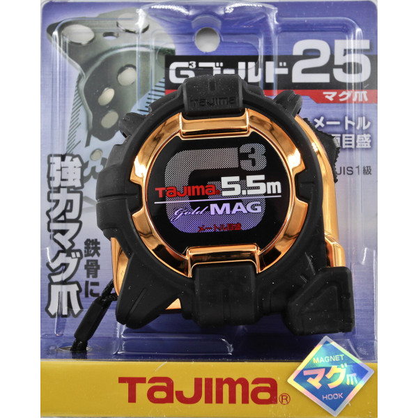 Рулетка будівельна TAJIMA G3 LOCK G3GLM25-55BL 5,5 м магнітна (1001-1882)