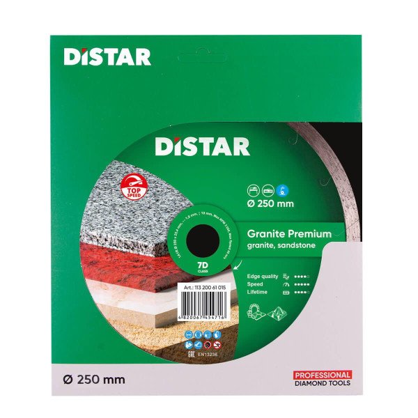 Диск алмазный Distar Granite Premium 250 мм для гранита/мрамора/габбро (11320061019)