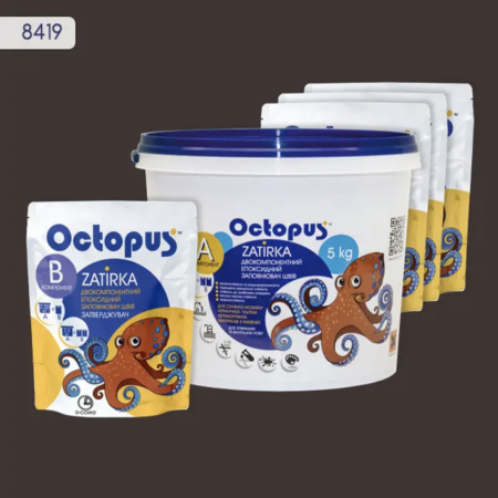 Двухкомпонентная эпоксидная затирка Octopus Zatirka 8419, 5 кг (8419-5)