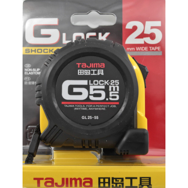 Рулетка строительная TAJIMA G LOCK GL25-55 5,5 м (1001-0221)