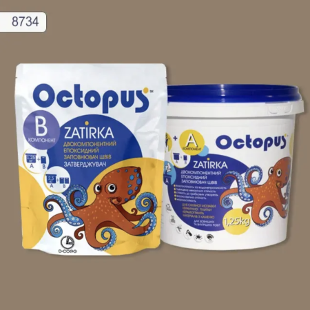 Двокомпонентна епоксидна фуга Octopus Zatirka колір № 8734, 1,25 кг (8734-1)