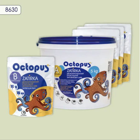 Двокомпонентна епоксидна фуга Octopus Zatirka колір 8630, 5 кг (8630-5)