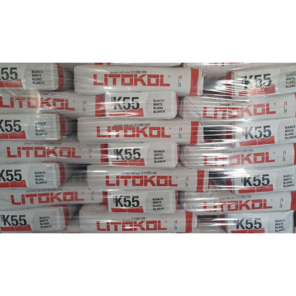Клей на цементной основе Litokol LITOPLUS K55 20 кг C2TE, белый (K55B0020)